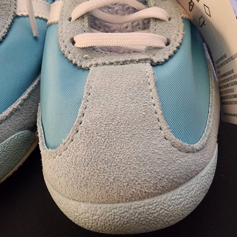 Adidas Women's Light Blue and White Sneakers - Picture 5 of 14